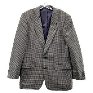 Pierre Balmain Blazer Men 40L Houndstooth Wool Sport Coat Corpcore Office Formal